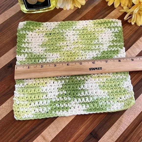 100% Cotton Handmade Washcloths - Set of 3 - Picture 5 of 8